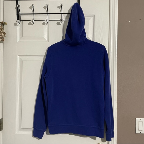 Nike Hoodie Men’s Small Full Zip Blue Spell Out Logo Graphic Print Activewear - Picture 7 of 12